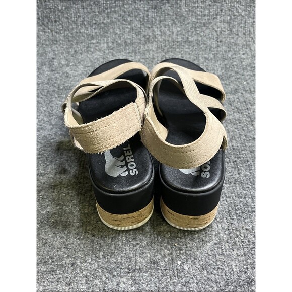 Sorel Cameron Flatform Slingback Sandals Size 8.5 Brown Strappy - Picture 5 of 8